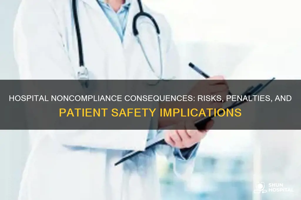 what are possible consequences of noncompliance for a hospital