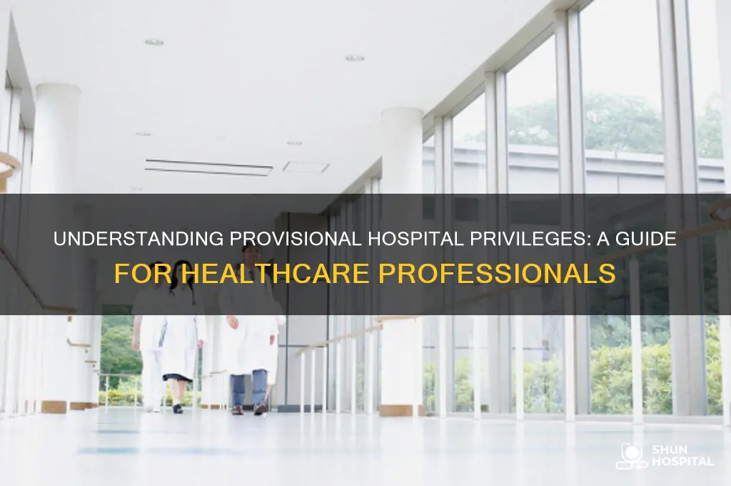 what are provisional hospital privileges