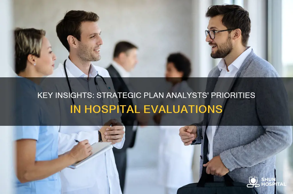 what are strategic plan analyst looking for in a hospital