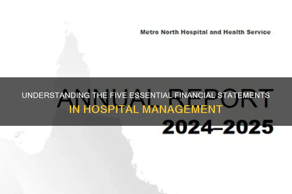 what are the 5 types of financial statements in hospital