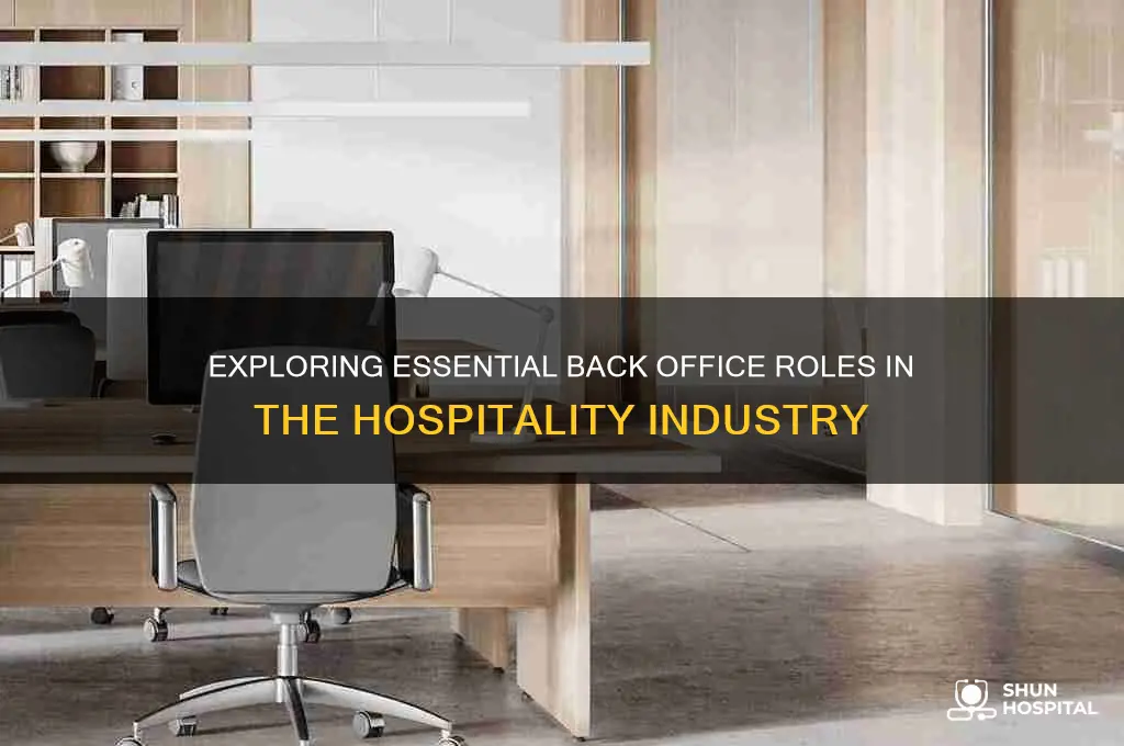 what are the back office jobs in hospitality industry