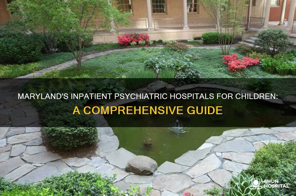 what are the childrens inpatient psychiatric hospitals in md