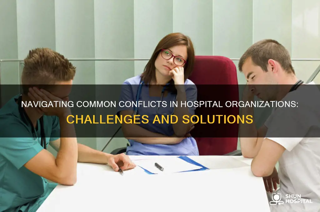what are the common conflicts in a hospital organization