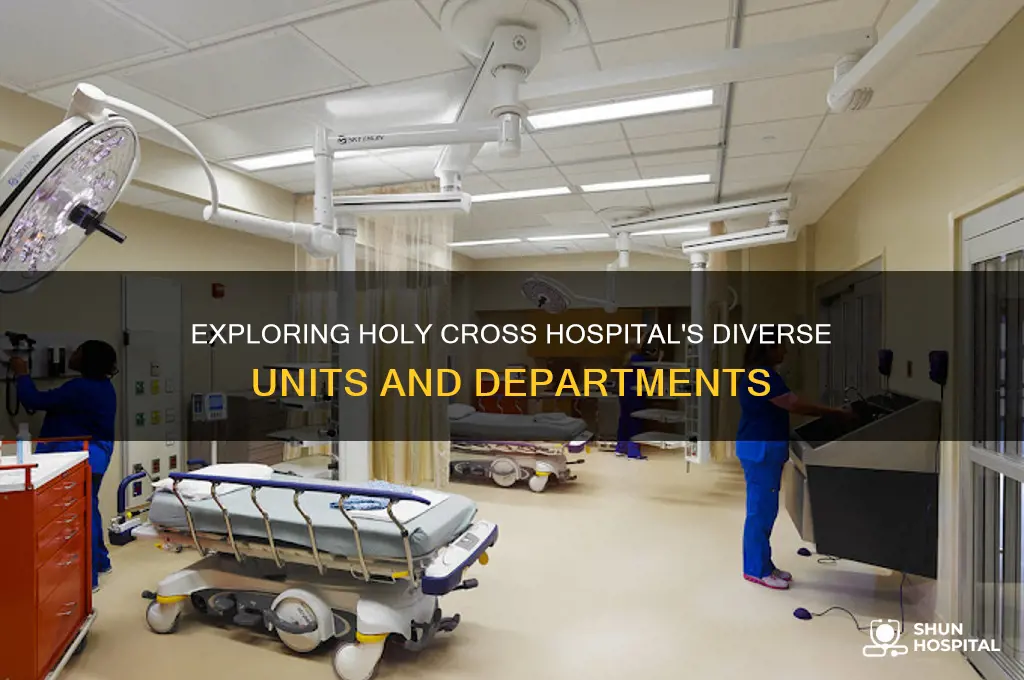 what are the different units in holy cross hospital