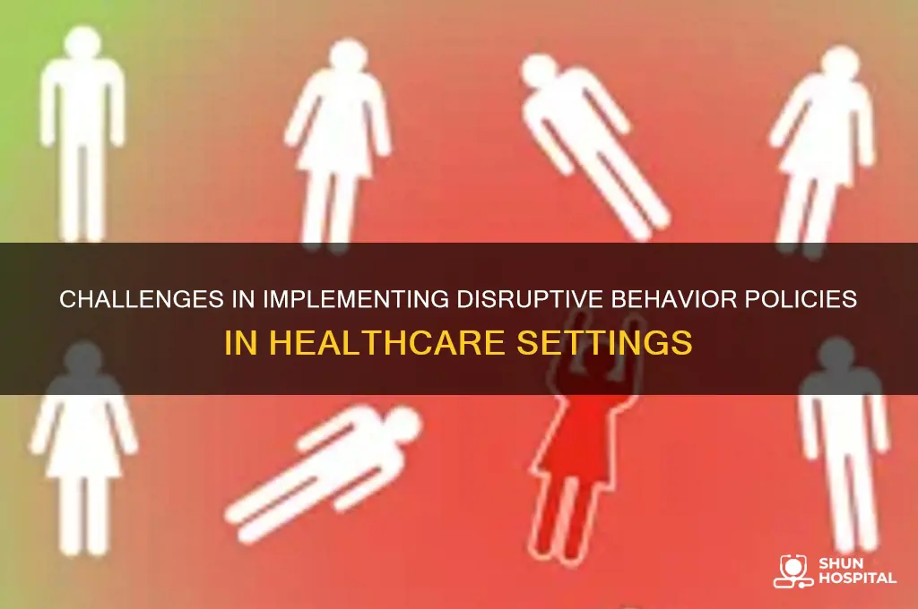 what are the difficulties in disruptive behavior policy hospital