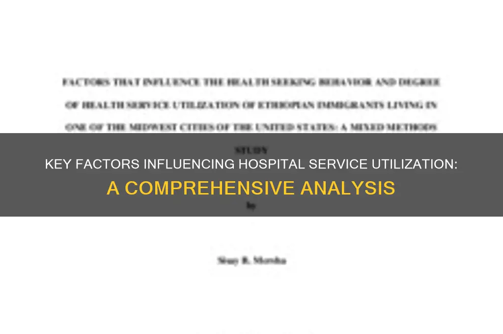 what are the factors affecting utilization of the hospital services