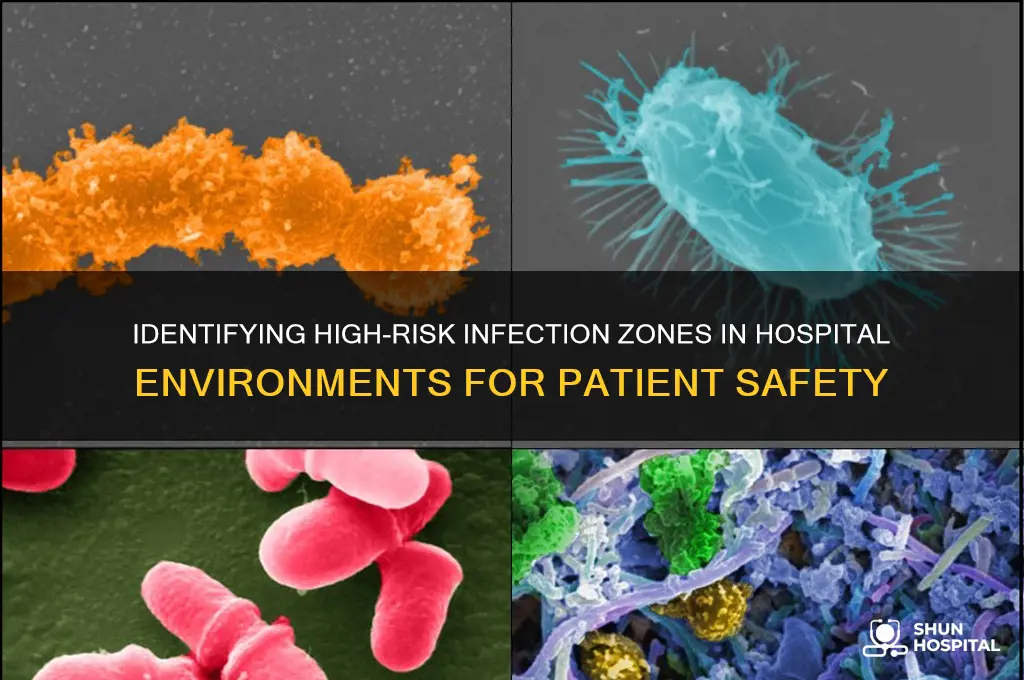 what are the high infection risk areas in a hospital