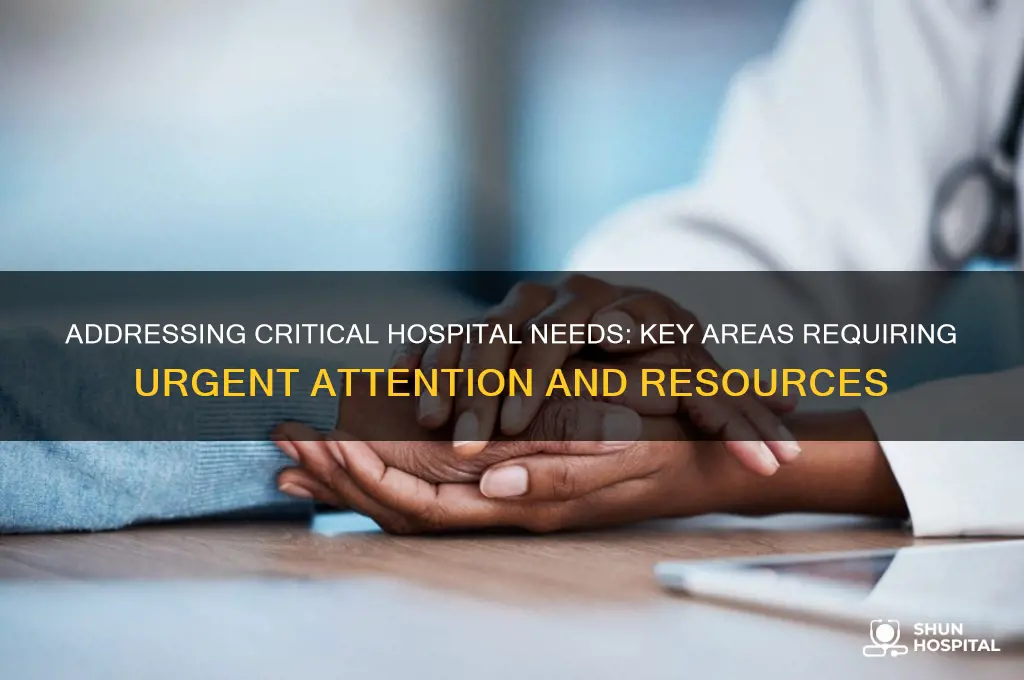 what are the highest areas of need for hospitals