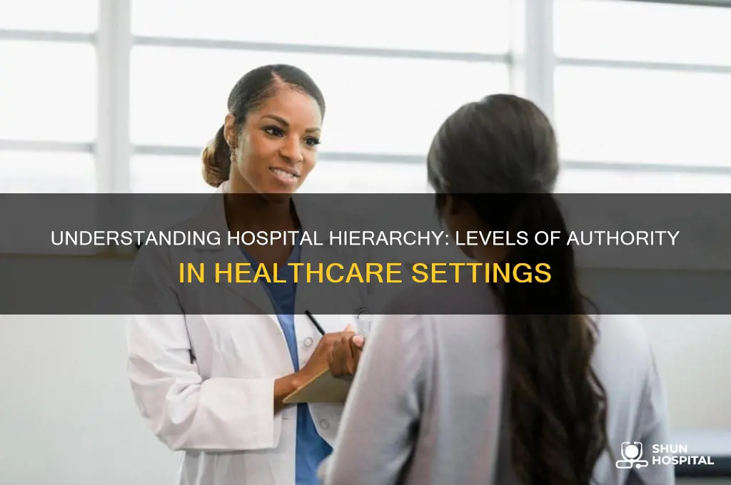 what are the levels of authority in a hospital setting
