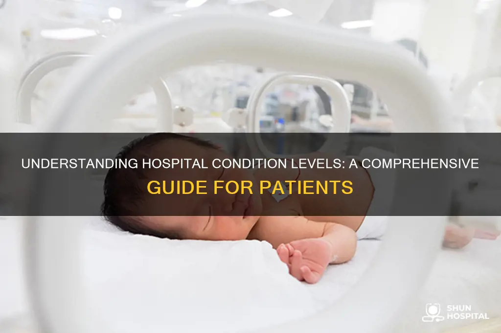 what are the levels of conditions in a hospital