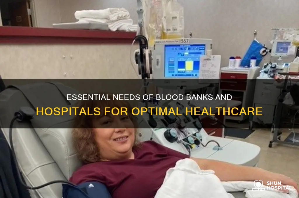 what are the needs of blood banks and hospitals