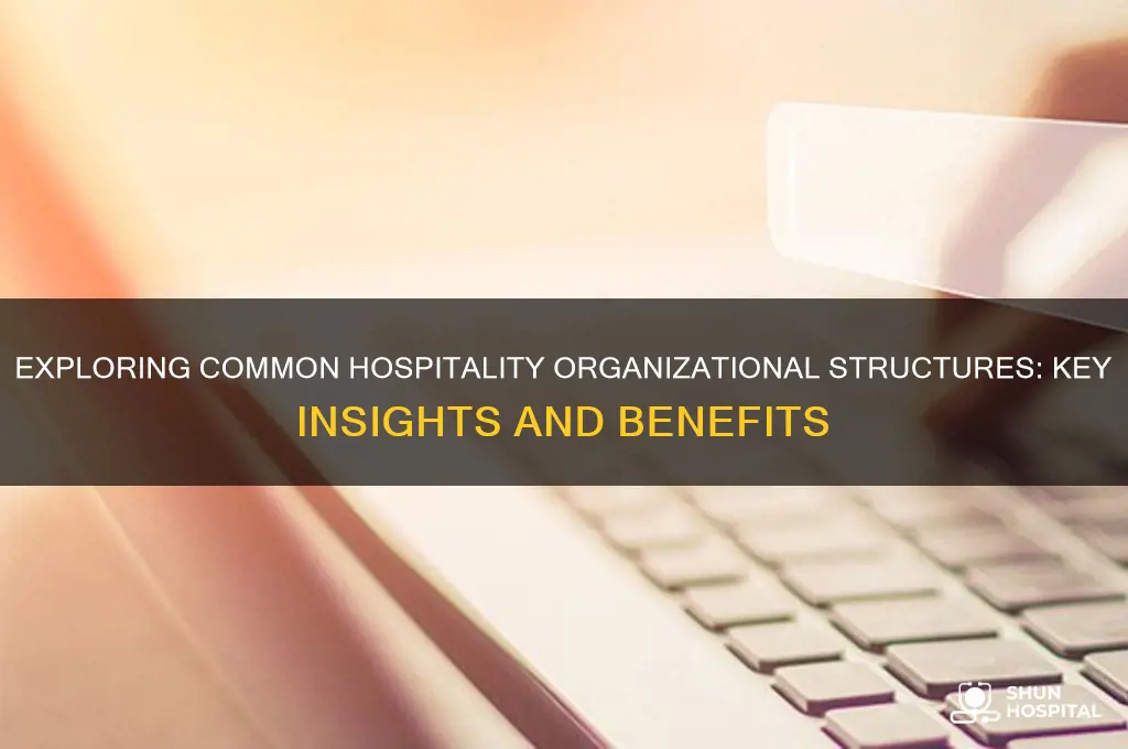 what are the six common hospitality organizational structures 4 points