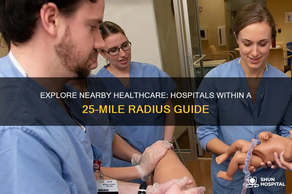 what are the surrounding hospitals with a 25 mile radius