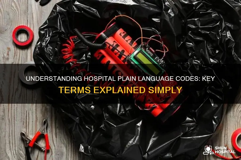 what are the three main hospital plain language codes