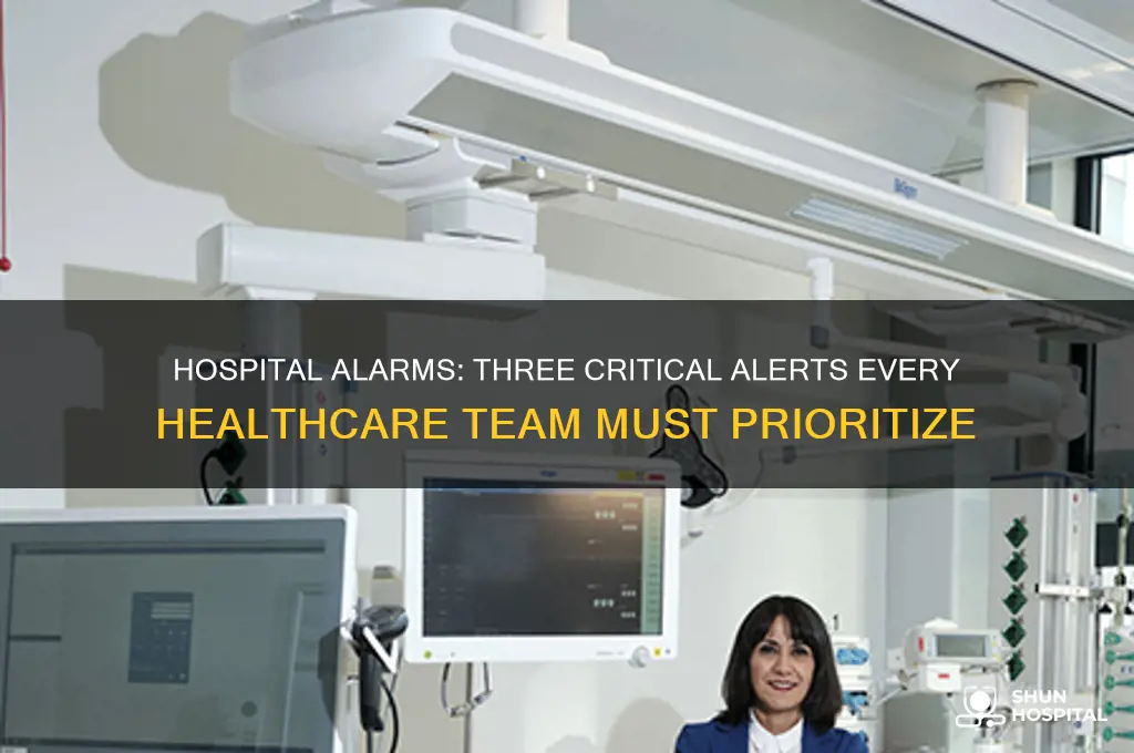 what are the three most critical alarms in a hospital