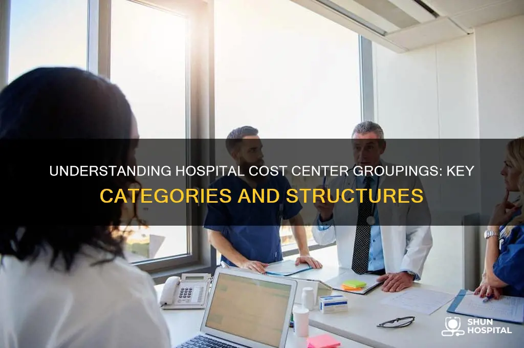 what are the typical cost center groupings in hospitals