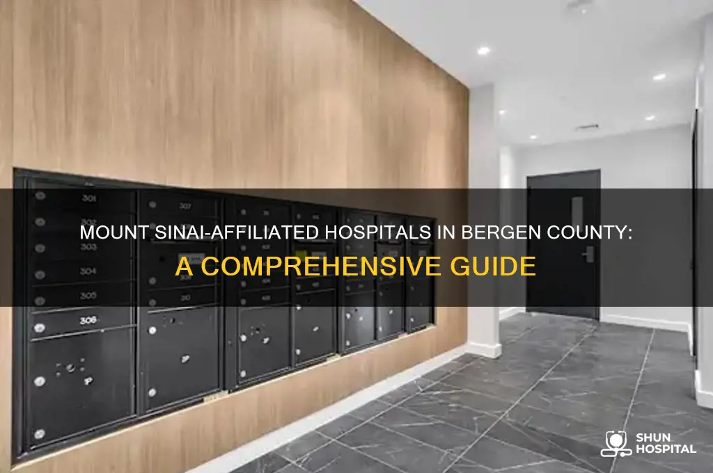 what bergen county hospital is affiliated with mount sinai