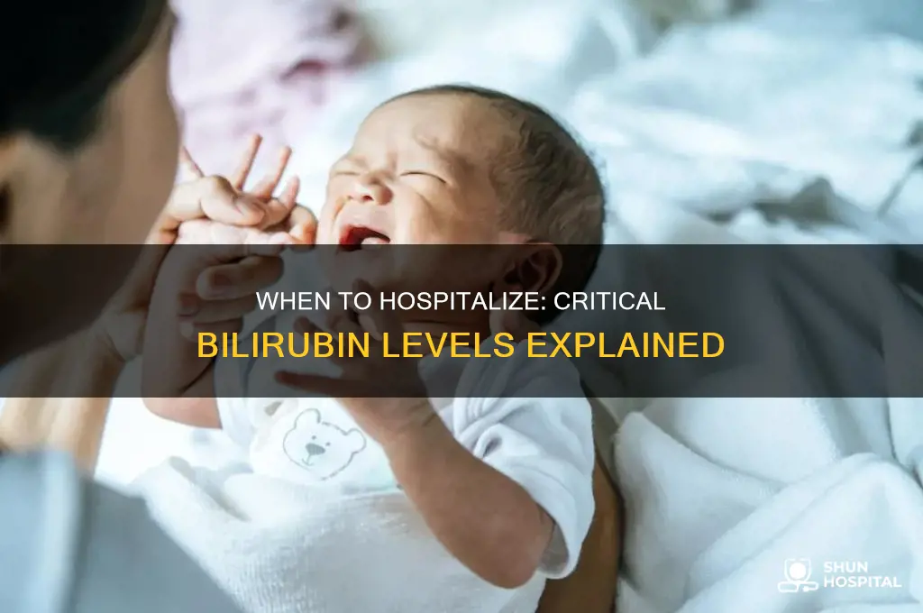 what bilirubin level requires hospitalization