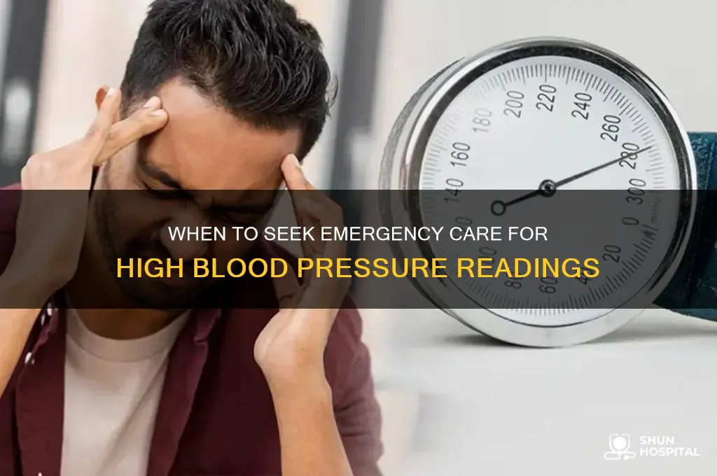 what blood pressure needs hospital