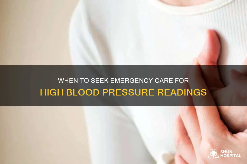 what blood pressure reading should send you to the hospital