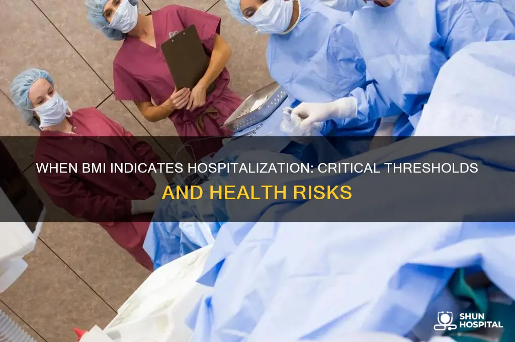 what bmi should be hospitalized