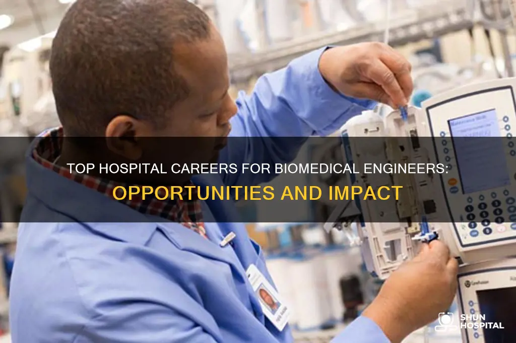 what careers in hospitals are most beneficial to biomedical engineers