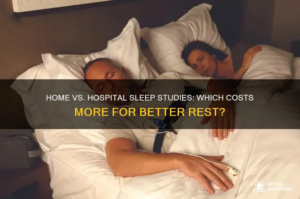 what cost more sleep atudy at home ir hospital