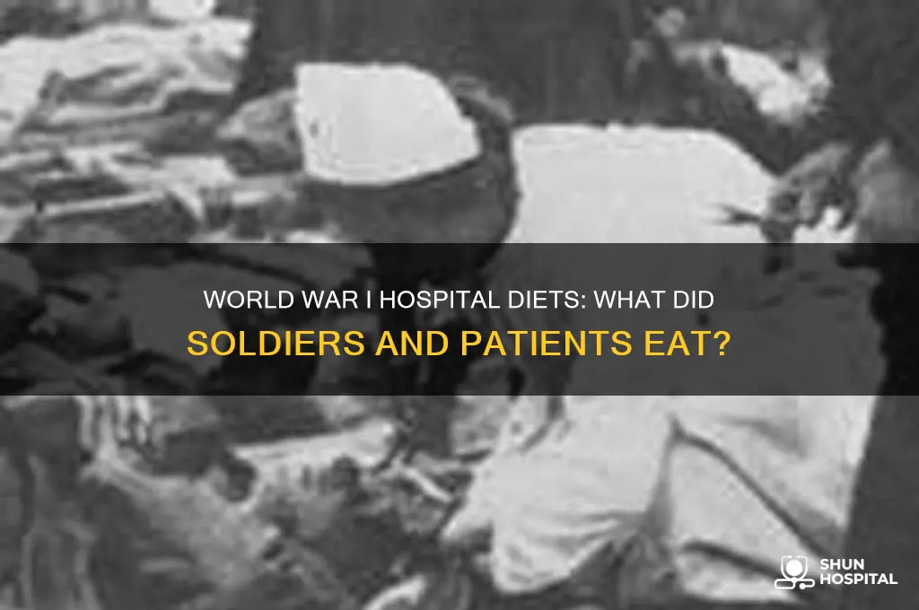 what d they eat in the hospitals in ww1