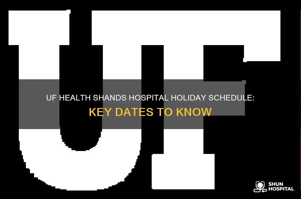 what days are considered holidays at uf health shands hospital