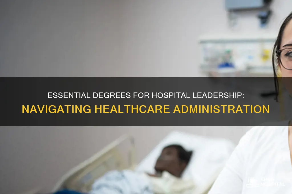 what degree do i need to run a hospital