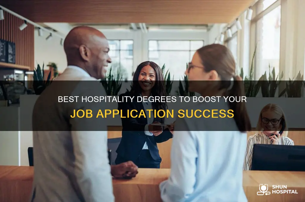 what degree to click for job apllicatiosn for hospitality