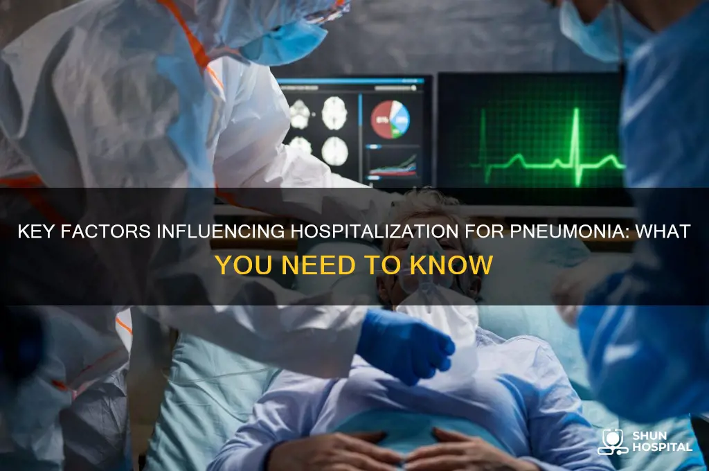 what determines hospitalized for pneumonia