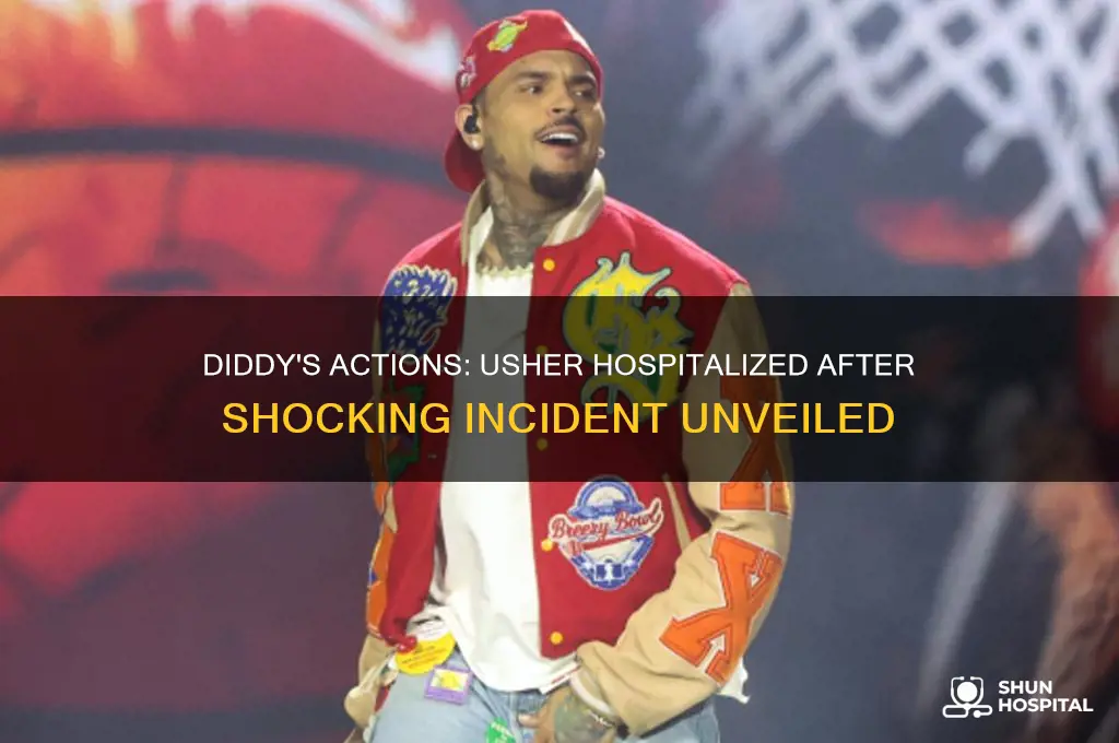 what did diddy do to send usher to the hospital