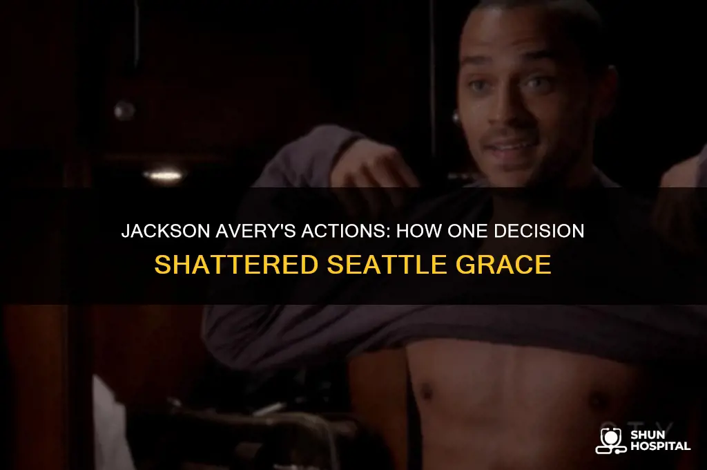 what did jackson avery do to ruin the hospital