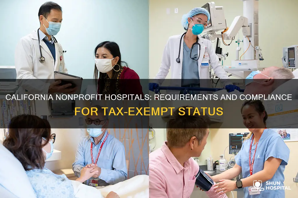 what do california hospitals have to do to be nonprofit