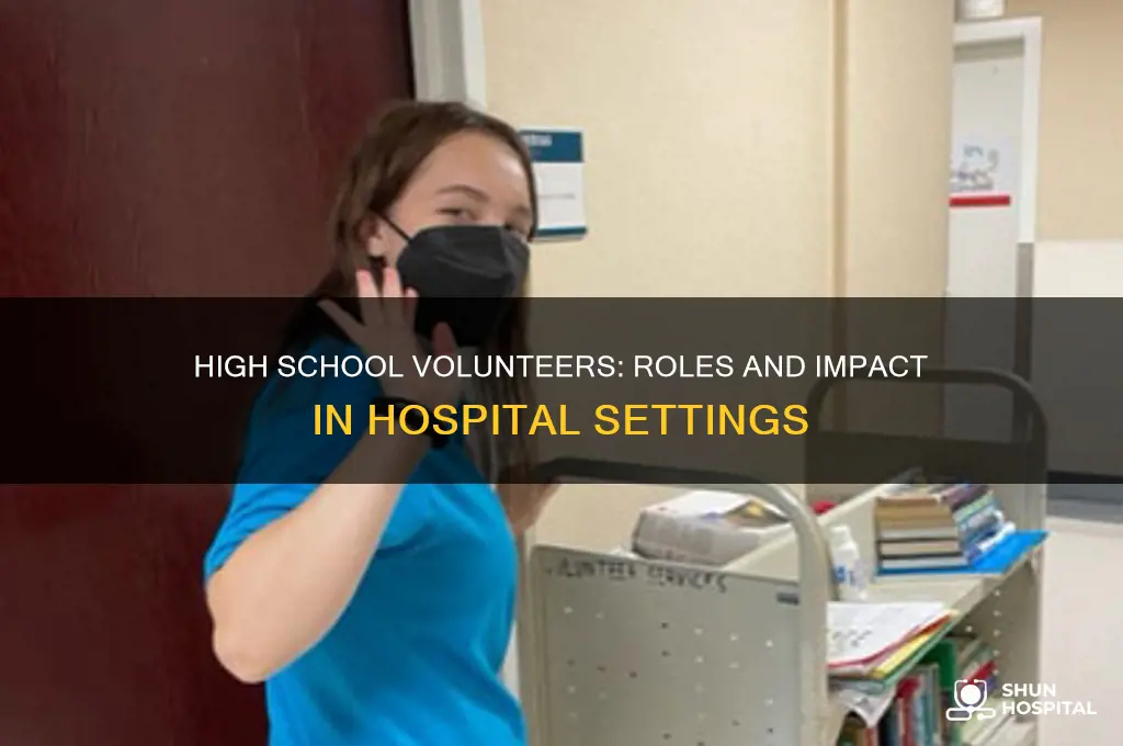 what do high school volunteers do at a hospital