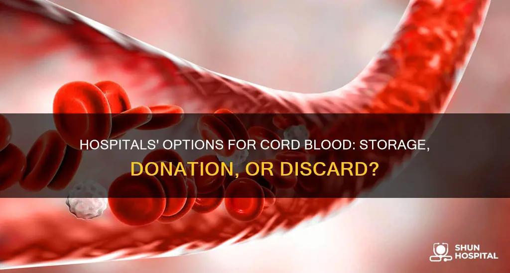 what do hospitals do with cord blood