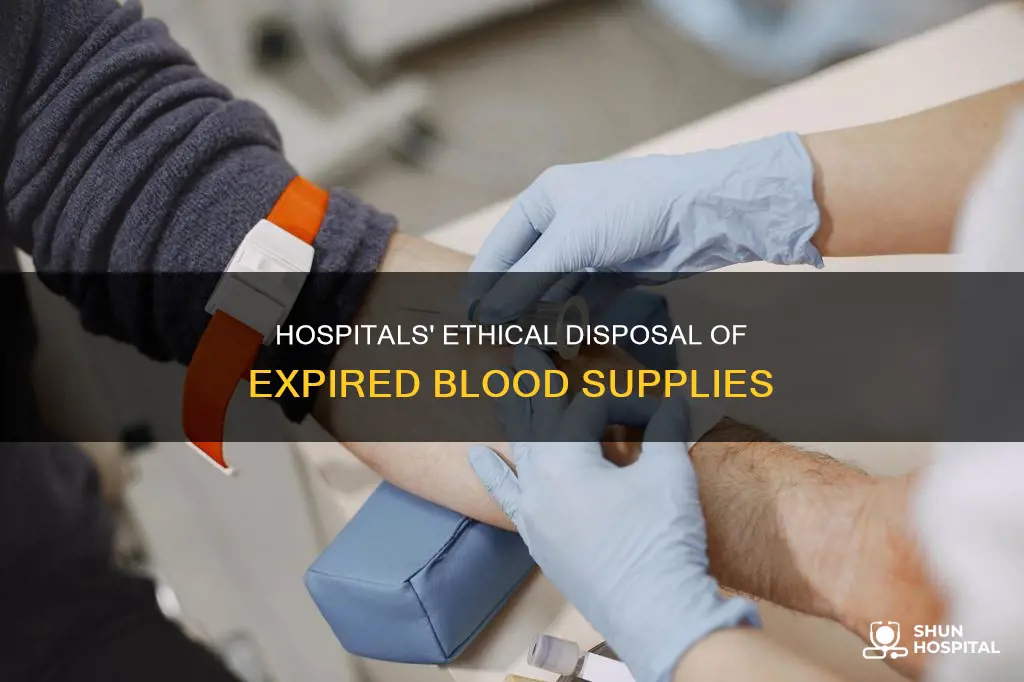 what do hospitals do with old blood