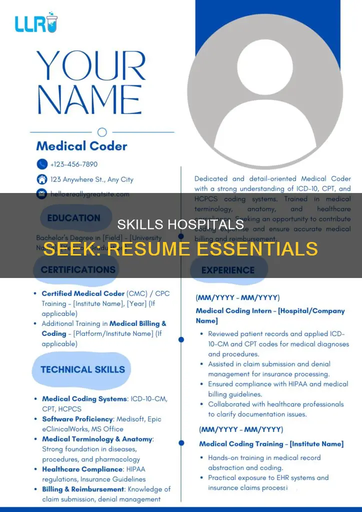 what do hospitals look for in resumes