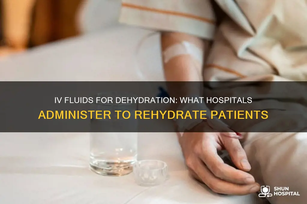 what do hospitals put in the iv for dehydration