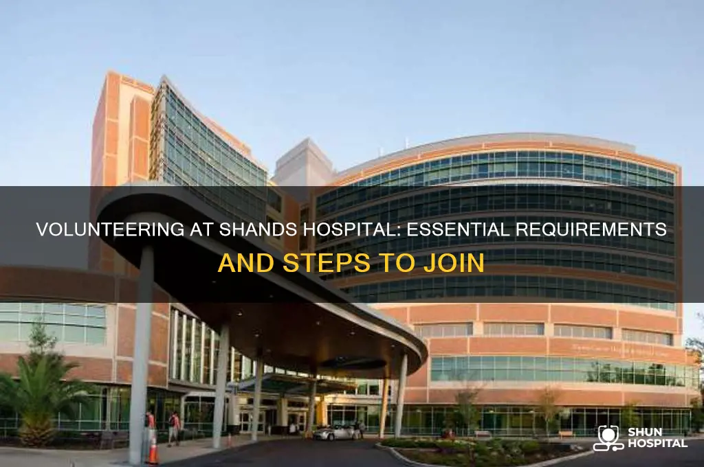 what do i need to volunteer at shands hospital