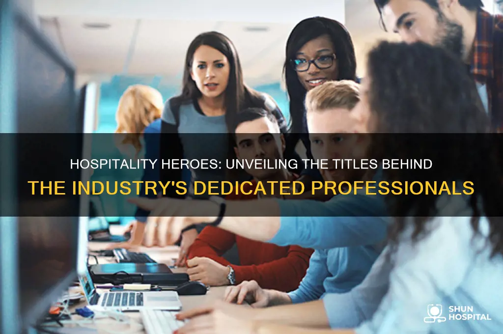 what do you call someone in the hospitality industry