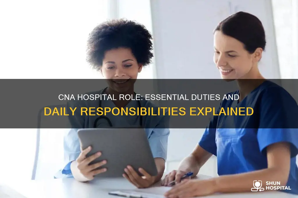 what do you do as a cna in a hospital