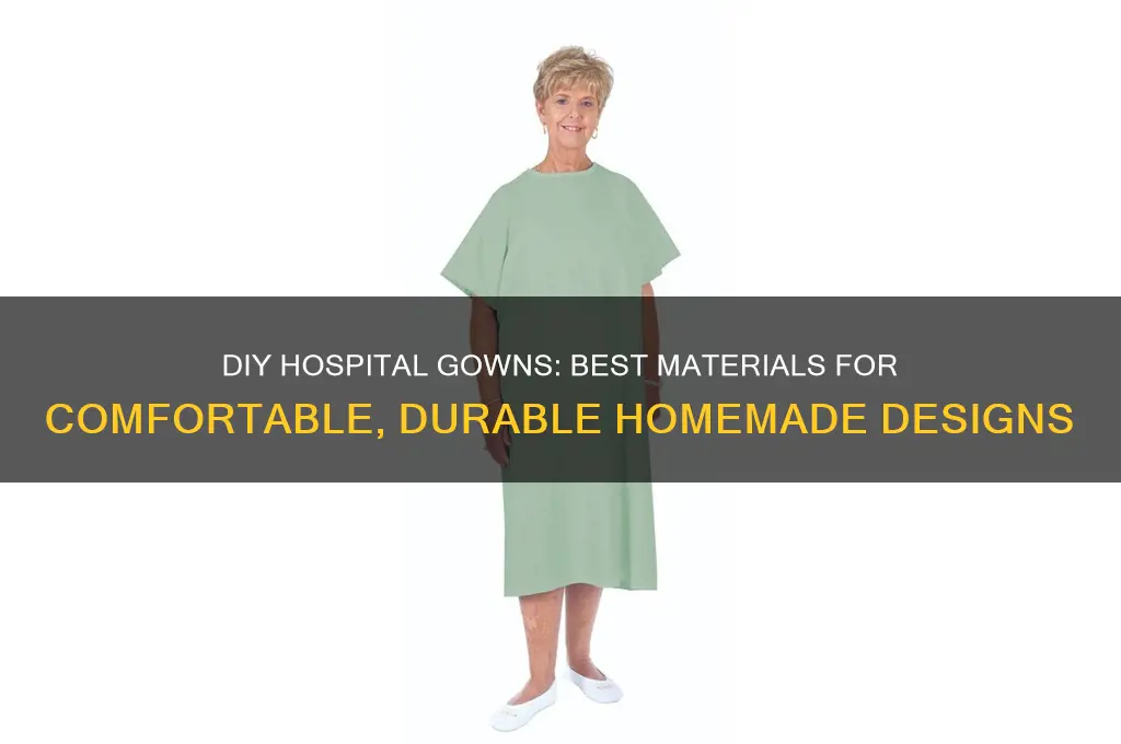 what do you make homemade hospital gowns out of