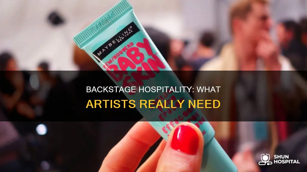 what do you need in backstage hospitality