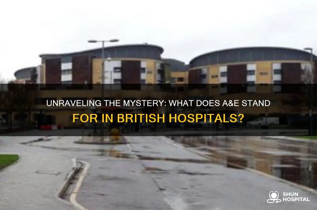 what does a and e stand for at british hospitals