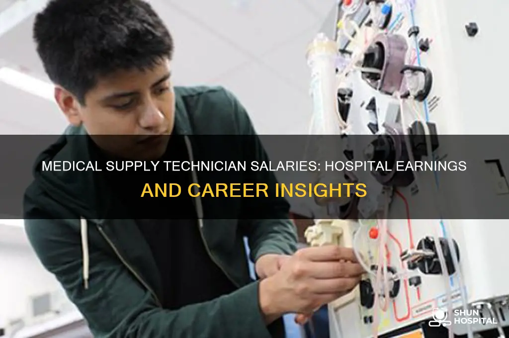 what does a medical supply technition make in the hospital