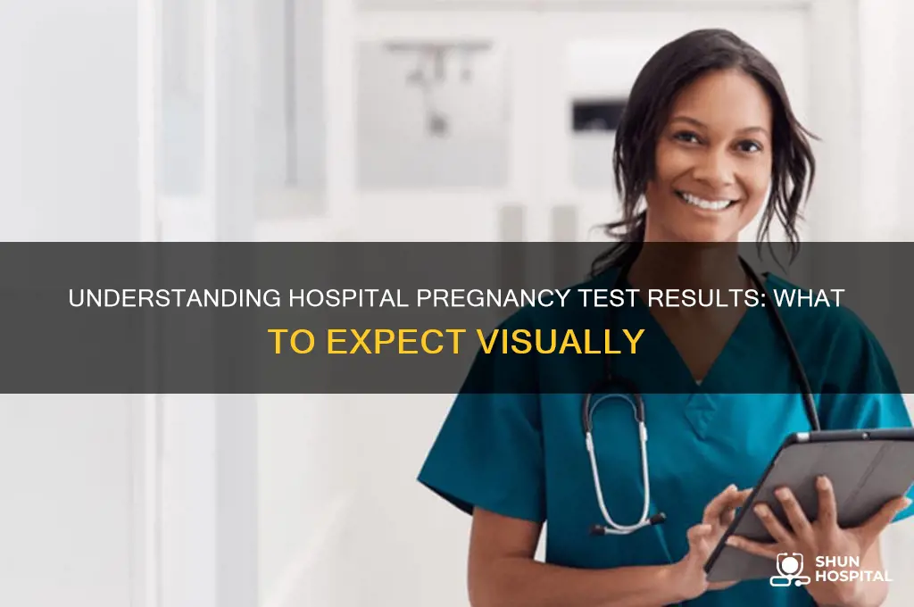 what does a pregnancy test results look like from hospital