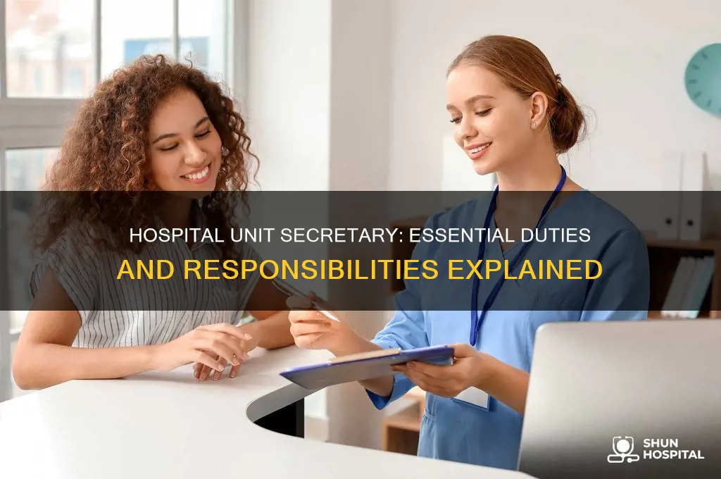 what does a unit secretary at a hospital do
