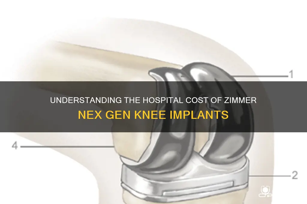 what does a zimmer nex gen knee cost a hospital